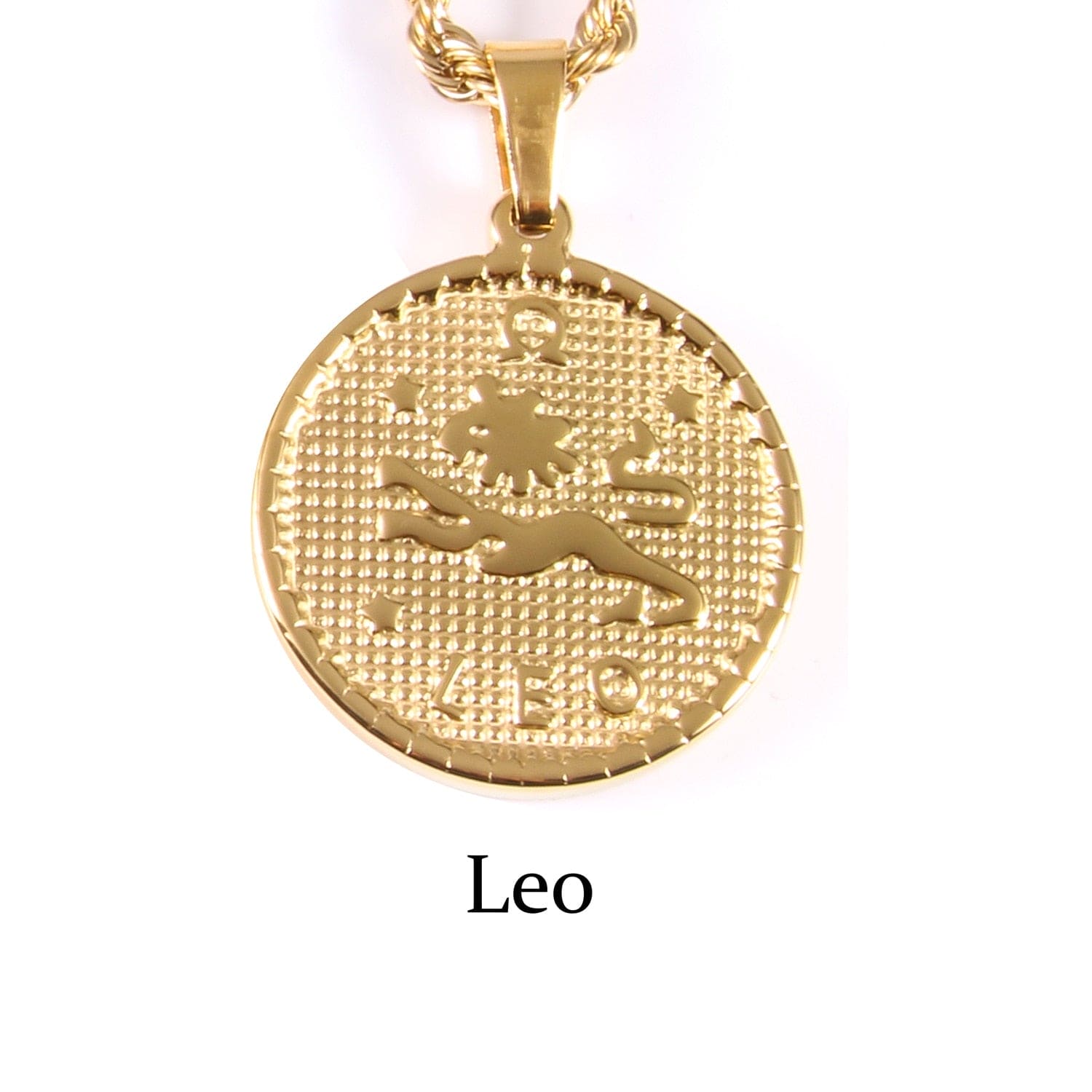 Zodiac Sign Gold Plated Amulet Necklace - Zodiac Radiance