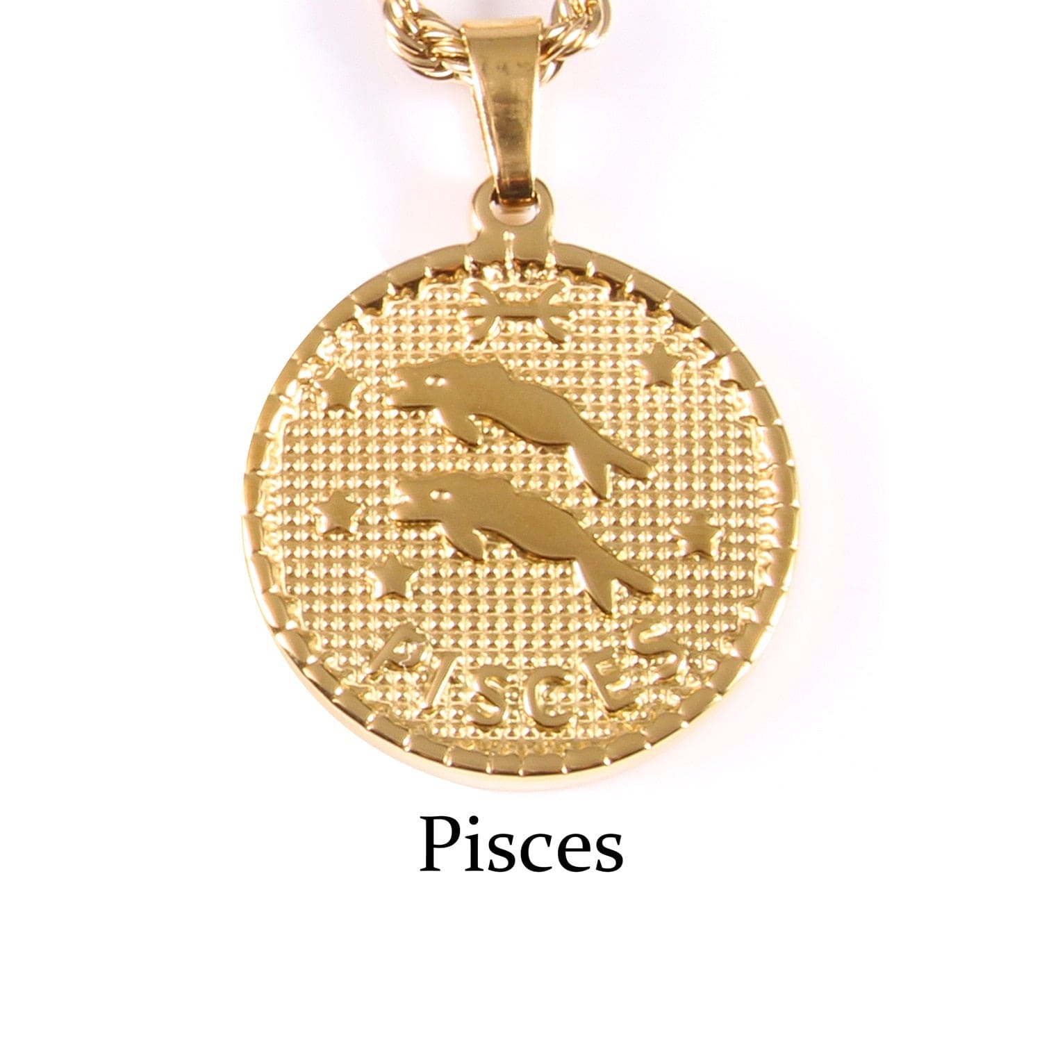 Zodiac Sign Gold Plated Amulet Necklace - Zodiac Radiance