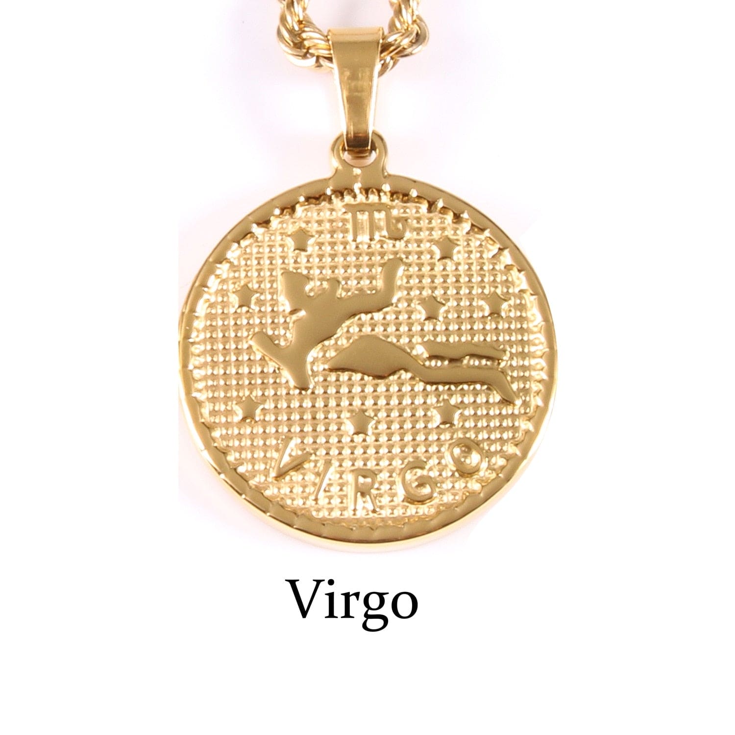 Zodiac Sign Gold Plated Amulet Necklace - Zodiac Radiance