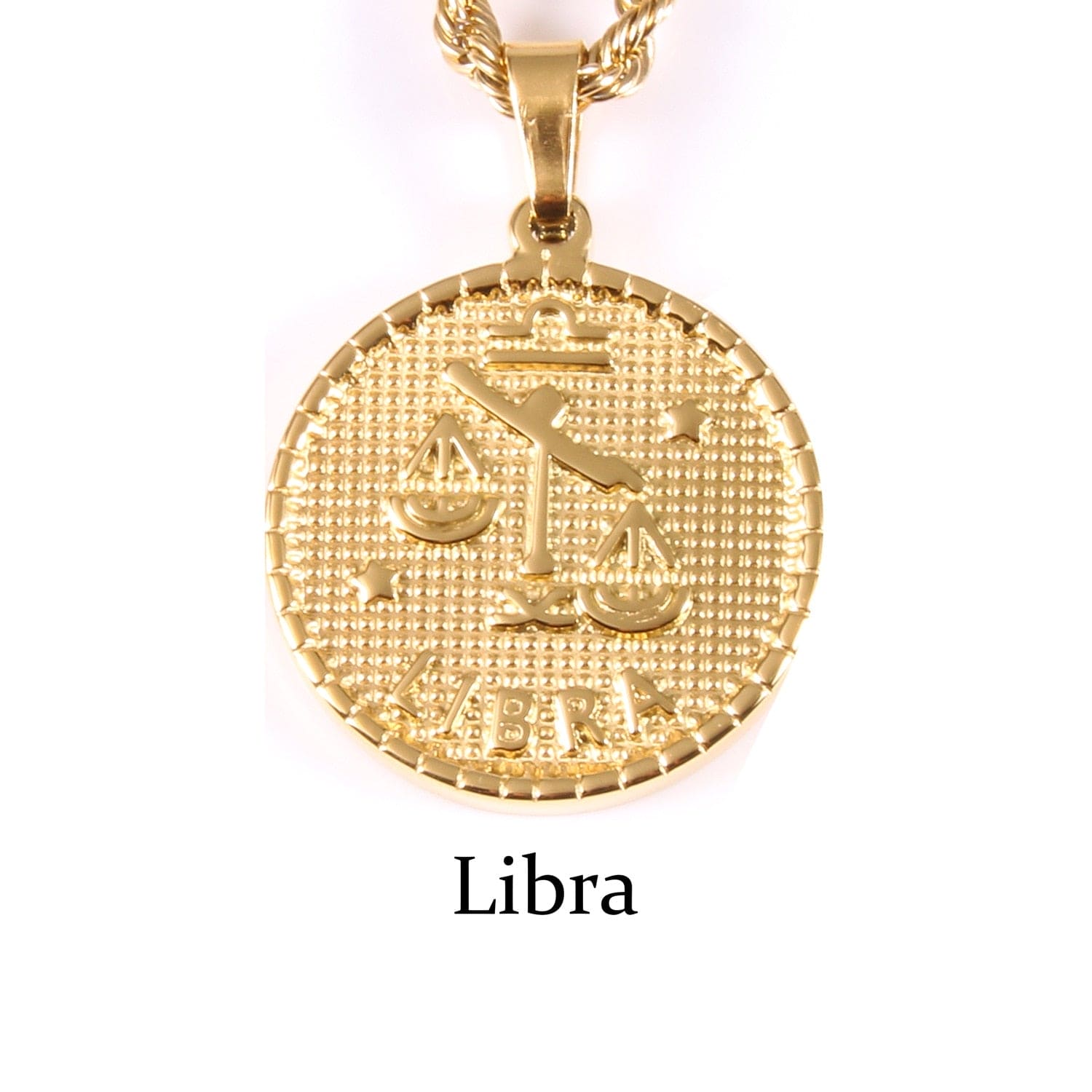 Zodiac Sign Gold Plated Amulet Necklace - Zodiac Radiance