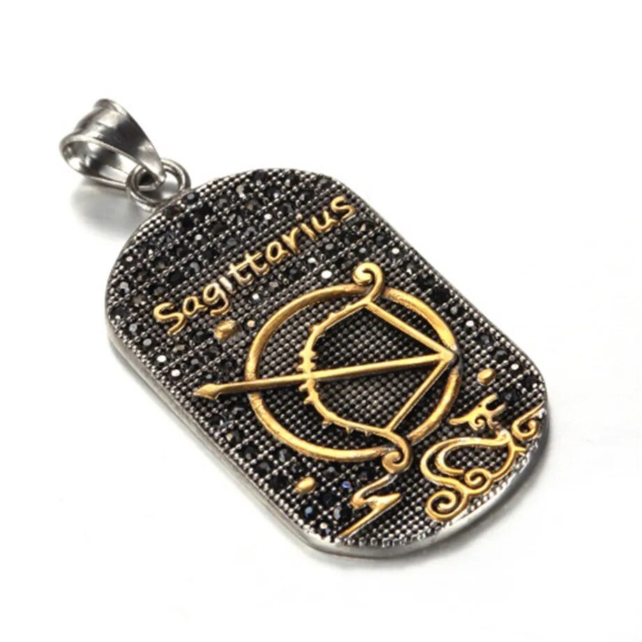 Zodiac Symbol Stainless Steel Amulet - Zodiac Radiance