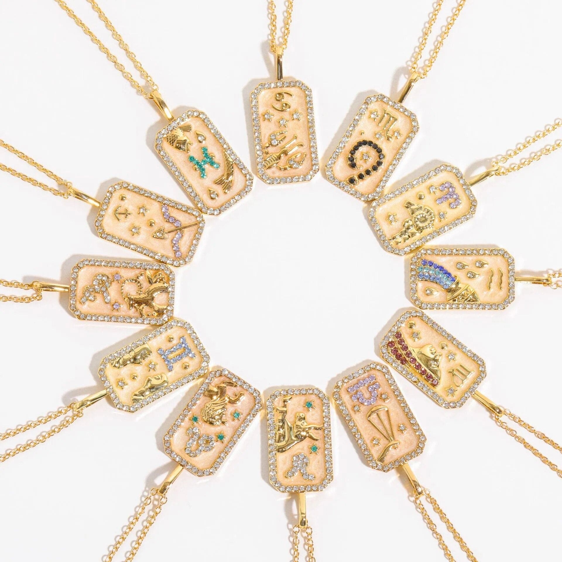 Zodiac Vintage Gold Plated Necklace - Zodiac Radiance