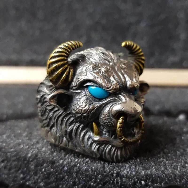 Zodiac Vintage Taurus Bull Sign Ring - Zodiac Radiance