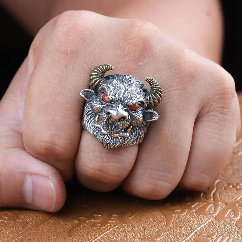 Zodiac Vintage Taurus Bull Sign Ring - Zodiac Radiance