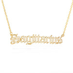 Zodiac Zircon Letter Stainless Steel Necklace - Zodiac Radiance