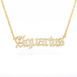 Zodiac Zircon Letter Stainless Steel Necklace - Zodiac Radiance